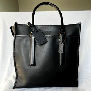 Coach Bleecker Legacy Leather Business Men's Tote Black